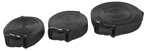 Walser Spanngurt Set für Autoplanen mit Schnappverschluss – 3 Stück schwarz - Praktisches Set mit 3 Spanngurten für Autoabdeckplanen. Ideal für zusätzlichen Schutz Ihres Fahrzeugs. Set umfasst 2 Gurte mit 6,5 m und einen Gurt mit 12 m Länge. Hochwertige Qualität von Walser – seit 1977 für Ihr Auto.