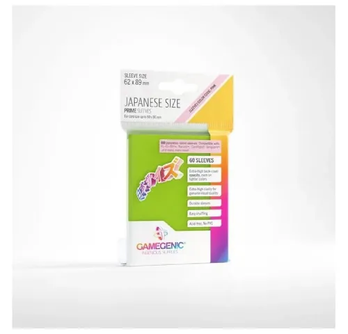 Gamegenic Sammelkarte Gamegenic - PRIME Japanese Sized Sleeves Lime (60 Sleeves)