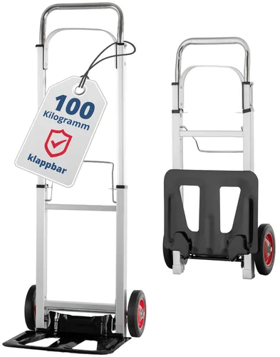 Stagecaptain CBF-100 klappbare Sackkarre - Sackkarren mit 100 kg Tragkraft, leichtem Aluminiumrahmen und ergonomischer Handhabung, ideal für den sicheren Transport von schwerem Equipment.