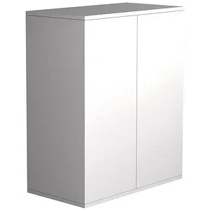 VCM Aktenschrank Dalosa 2-Fach 918319, weiß - Kommode aus Holz mit 2 Ordnerhöhen und höhenverstellbarem Fachboden, ideal für effiziente Büroorganisation und modernes Design.