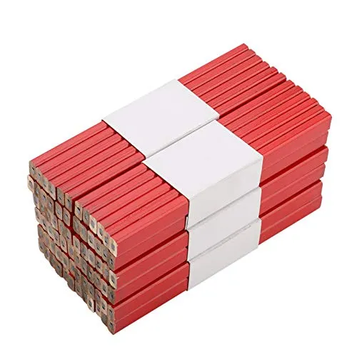 Cocoarm Zimmermannsbleistift Set, 72 Stück, 175mm Länge, Holzbearbeitung Baubleistifte zum Markieren und Anzeichnen auf der Baustelle