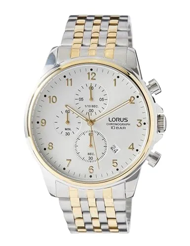 Lorus Herren Analog Quarz Uhr RM338JX9 - Armbanduhren für Herren mit robustem Edelstahlgehäuse und hochwertigem Metallarmband für maximalen Tragekomfort. Wasserdicht bis 10 BAR, ideal für den Alltag.