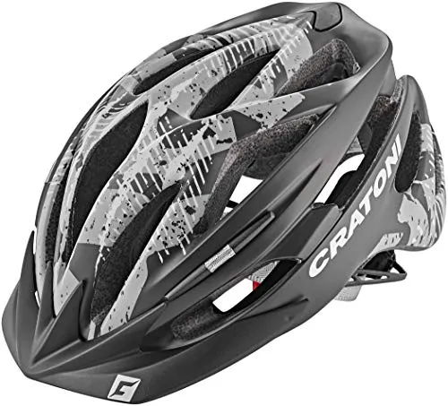 Cratoni MTB Fahrradhelm Pacer Junior schwarz/antrazit matt - Fahrradhelme mit 20 Ventilationsöffnungen für optimale Belüftung, Inmold-Technologie für robusten Schutz und abnehmbares Visier – perfekt für modebewusste Tourenfahrer.