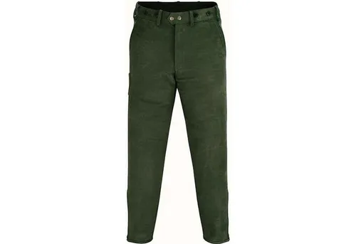 German Wear Lange Jagd- und Trachtenlederhose aus Büffelleder - Activewear-Hosen für Herren, robuste Nubuckleder-Hose mit Reißverschluss am Bein, ideal für Jäger und Outdoor-Aktivitäten, weich und angenehm auf der Haut.