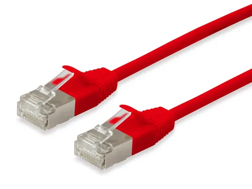 Equip 606143 Equip Patchkabel Cat6A Slim F/FTP 2xRJ45  0.50m     rot LSZH Polybe