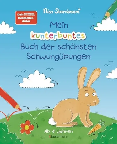 Mein kunterbuntes Buch der schönsten Schwungübungen. Schreibvorbereitung für Kindergarten, Vorschule und Grundschule. Ab 4 Jahre: Neue Übungen vom Bestseller-Autor (
