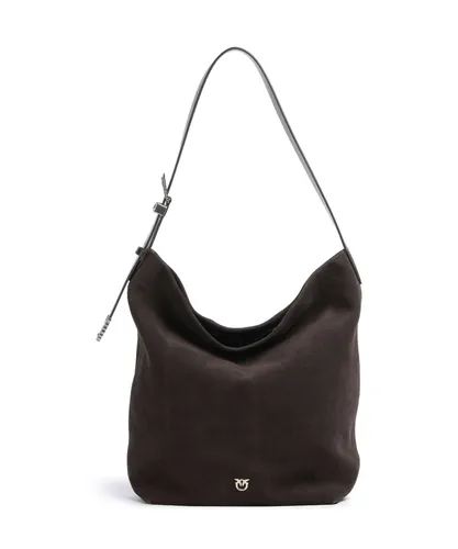 Pinko Big Beuteltasche - Damen | Braun 106834-A0F6-M11A - Stylische Pinko Big Beuteltasche aus hochwertigem, aufgerautem Leder in elegantem Braun. Perfekt für den Alltag und bietet ausreichend Platz für Ihre Essentials.