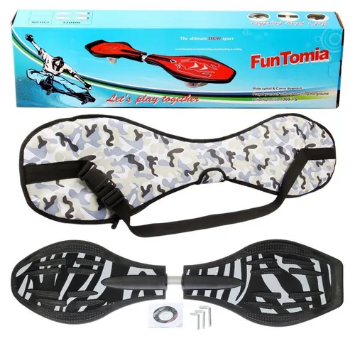 FunTomia Waveboard mit Mach1 ABEC-9 Kugellager und LED Rollen - Waveboard für präzises Fahren, ideal für Anfänger und Fortgeschrittene. Mit hochwertigem Mach1 Kugellager, 360° drehbarer Radaufnahme und stabiler Aluminium Caster.
