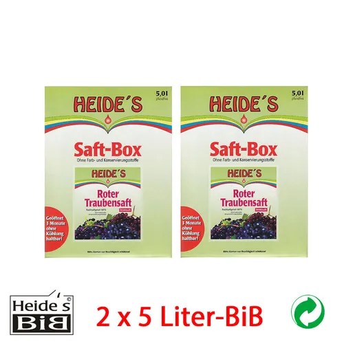 Roter Trauben-Saft, 2 x 5 Liter-BiB - 2er-Pack