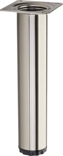 Produktbild Möbelfuß BRAVO Höhe 200 mm (+ 10 mm) Ø 40 mm Edelstahloptik höhenverstellbarer Schrankfuß aus Stahl Stellfuß belastbar bis 50 kg SOTECH