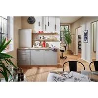 pino Küchenzeile 180 cm Achatgrau Anschlag rechts