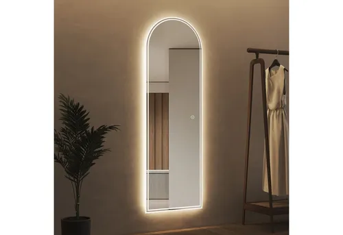 WDWRITTI Ganzkörperspiegel Led 165x60 165x50 150x50 140x40 Wandspiegel groß mit beleuchtung (Spiegel Flur Ganzkörper, 3Lichtfarben, Speicherfunktion, Dimmbar), Energiesparend, 5mm HD Umweltfreundlicher Spiegel