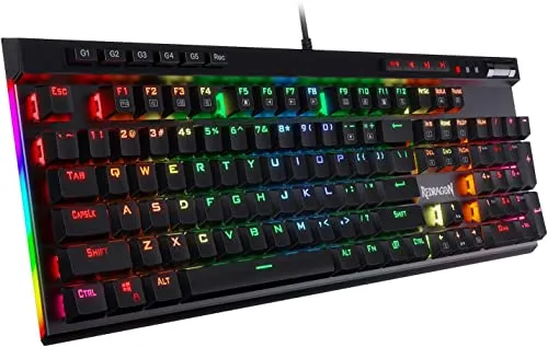 Redragon K580 VATA Tastatur RGB Braune Schalter 104 Tasten US Layout