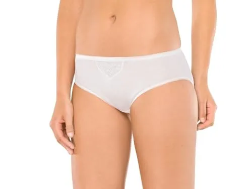 Schiesser Damen Slip Tai, 2er Pack, Gr. 44 (Herstellergröße: 044), Weiß (weiss 100)