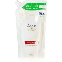 Dove Silk Fine flüssige Seife für die Hände 500 ml - Handseife, 500 ml Nachfüllpack, reinigt sanft und pflegt die Hände, für optimale Hygiene und ein zartes Hautgefühl.
