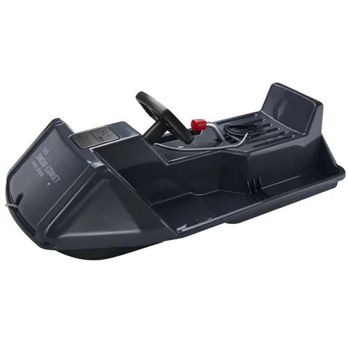 EKO Lenkschlitten Bob Schlitten Snow Comet 90 schwarz Rodel Lenkrodel Kinder