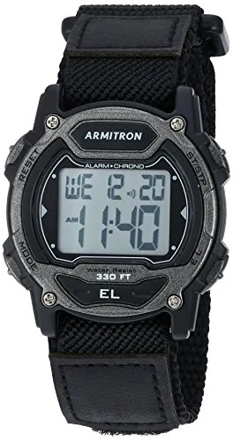 Armitron Unisex-Erwachsene Digital Quarz Uhr mit Nylon Armband 45/7004GBK