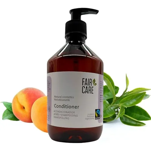FAIR CARE Conditioner mit Aprikose & Grüntee 475 ml - FAIRTRADE Haarpflege - feuchtigkeitsspendend & pflegend