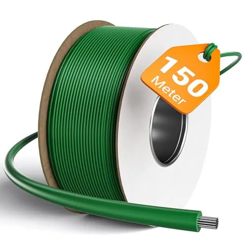 Wiltec 150 m Mähroboter Begrenzungskabel Ø 2,7 mm TCCA, kupferbeschichteter Aluminiumdraht, Leitkabel für Rasenroboter, Universal Begrenzungsdraht kompatibel mit diversen Rasenmähern