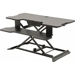 STIER Stehschreibtisch Konverter mit hydraulischer Höhenverstellung - Stehtisch zur Umwandlung jedes Schreibtisches in einen Steharbeitsplatz, mit flexibler Höhenverstellung von 160 bis 470 mm für ergonomisches Arbeiten und mehr Bewegung.