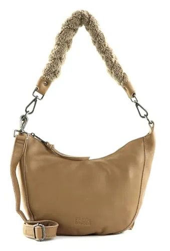 FREDsBRUDER Leder Schultertasche Umhängetasche Chinte Shoulderbag Coffee & Cream hellbraun