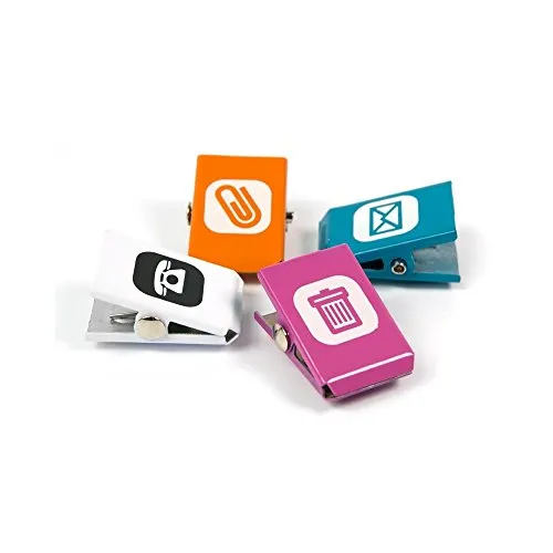 Trendform TF-TF3669 Sortierte Magnetclips Office (1 Satz 4), Metall, Silver, 25 x 10 x 3 cm