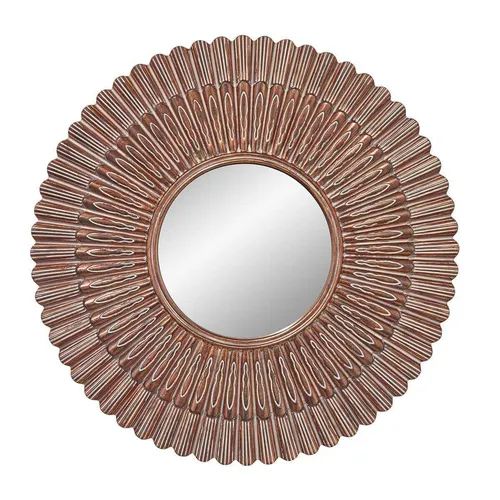 Dekospiegel ägäisches Gold, Wandspiegel D 91,4 cm