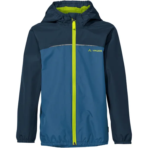 VAUDE TURACO III Regenjacke Kinder - ultramarine, Größe 110/116 - Funktionsjacke für Kinder, leicht und verpackbar, mit atmungsaktiver, wasser- und winddichter Ceplex active Membran; ideal für Outdoor-Abenteuer.