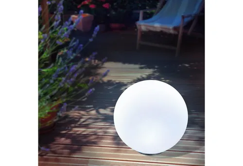 Esotec Solarkugel Multicolor 30cm - Wetterfeste LED Gartenkugel mit 7 einstellbaren Farben für stimmungsvolle Beleuchtung im Außenbereich – ideal als Gartendeko oder Teichbeleuchtung.