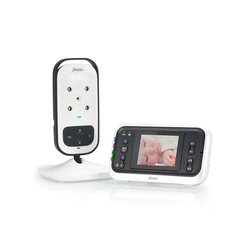 Alecto DVM-75 Babyphone - Babyphone mit 2,4-Zoll-Farbdisplay, Nachtsicht und Rücksprechfunktion für optimale Überwachung deines Kindes, erweiterbar auf bis zu 4 Kameras.
