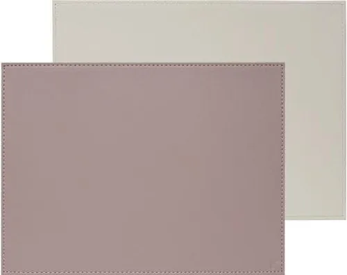 FREEFORM Duo Platzset, Kunstleder, 40x30cm, altrosa stein