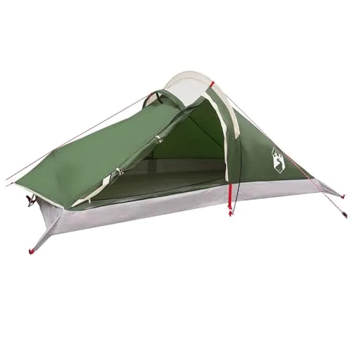 vidaXL Trekkingzelt Grün für 4 Personen - Leichtes und stabiles Rucksackzelt aus wasserfestem 185T Polyester, ideal für Abenteuer. Einfacher Aufbau und modernes Design machen es zur perfekten Wahl für Backpacker in jeder Jahreszeit.