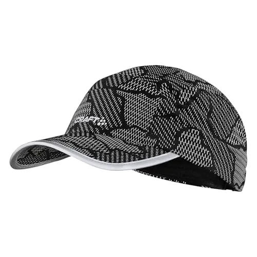 Craft CORE Essence Lumen Cap Black L/XL - Baseball Caps für Herren mit integriertem Schweißband für optimalen Feuchtigkeitstransport, ideal für Herbst- und Wintertraining, größenverstellbar und mit reflektierenden Details für bessere Sichtbarkeit.