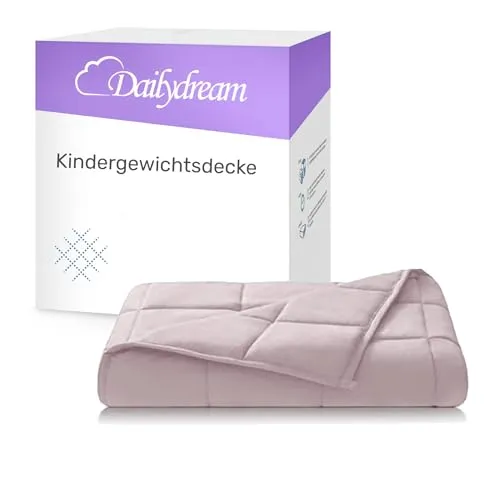 Dailydream Kinder Gewichtsdecke 2,3Kg - Kuschelig Rosa 90x120cm - Bettdecken für besseren Schlaf: Die Gewichtsdecke fördert Entspannung und vermindert Ängste durch gleichmäßigen Druck, ideal für unruhige Kinder.