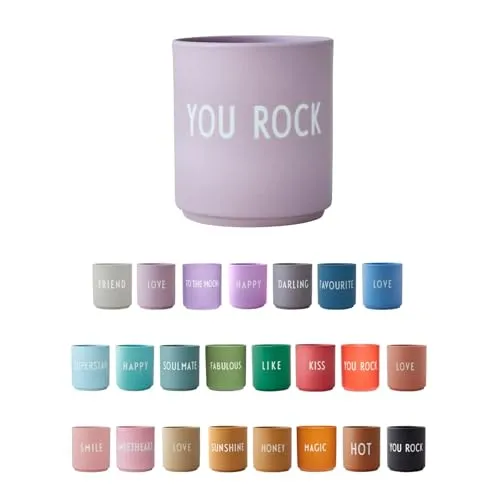 Design Letters AJ Favourite Porzellan Becher You Rock in lila von DESIGN LETTERS