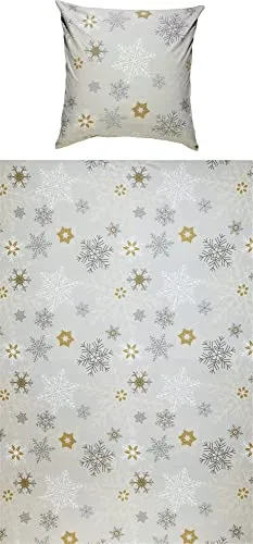 REDBEST Bettwäsche Biber Silber 135x200 cm - Bettwäsche-Set mit schickem Sterne-Design, aus 100% Baumwolle, pflegeleicht bei 60° waschbar und ideal für gemütliche Nächte