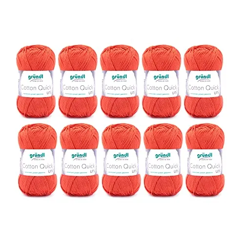 Gründl Wolle Cotton Quick uni in orange von Gründl