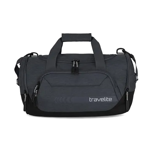 travelite KICK OFF Reisetasche Handgepäck - Leichte 23L Weekender für Sport und Urlaub, robust und praktisch mit abnehmbarem Schultergurt, 40 cm, Anthrazit