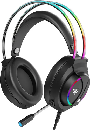 Hyrican Striker Halo ST-GH707 Headset, schwarz, RGB-Beleuchtung, USB, 3,5 mm Klinke, Over Ear