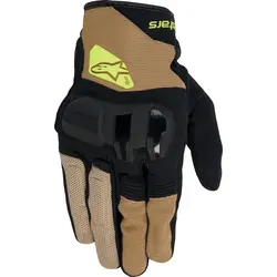 Alpinestars Chrome V2 Motorradhandschuhe XL, schwarz-grün-braun-beige - Hochwertige Motorradhandschuhe mit TPU-Knöchelprotektoren für optimalen Schutz und Komfort beim Fahren.