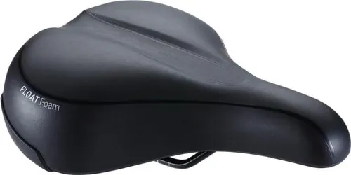 BBB Sattel Meander Relaxed schwarz - Fahrradsattel für City- und E-Bikes, bietet durch innovativen FLOAT-Schaum maximalen Komfort und eine entspannte Sitzposition bei langen Touren.