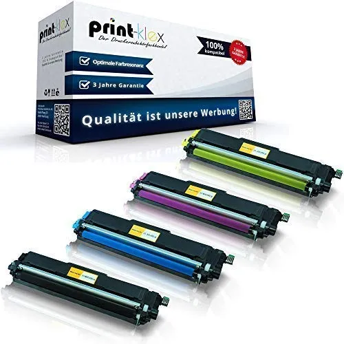 4X Print-Klex Tonerkartuschen für Brother MFC-L 3740 CDN - Premium Qualität - Toner für Brother DCP-L und MFC-L Serien, inklusive Schwarz, Cyan, Magenta und Gelb. Einfache Installation und hohe Druckqualität mit der Office Quantum Serie.