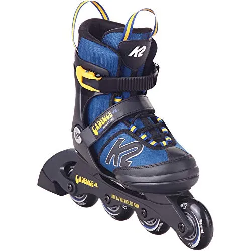 K2 Cadence Inline Skates Kinder – Verstellbare Rollschuhe für Jungen - Kinder-Rollerskates mit verstellbarer Größe für lange Nutzung, ausgestattet mit einem 3-fachen Schutzsystem für Sicherheit und Komfort beim Inlineskaten.