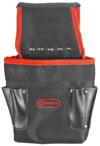 Connex Nagel- & Werkzeugtasche - 5 Fächer - Mit Gürtelschlaufe - Aus Polyester - Pflegeleicht/Werkzeugtasche für den Gürtel/Gürteltasche/Nageltasche / COX952079