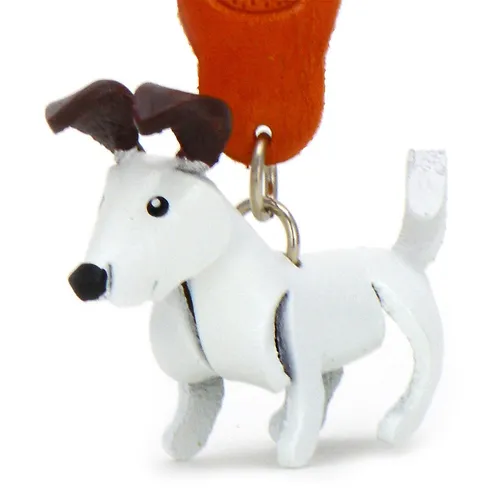 Schlüsselanhänger Leder Jack Russell Terrier Tier Figur - Frauen Kinder Damen