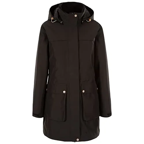 TRESPASS Winterjacke für Frauen, XXL - Wasserdicht und Winddicht - Stylische Damenjacke in Schwarz aus winddichtem Material mit getapten Nähten. Ideal für kalte Tage und sorgt für optimalen Tragekomfort.