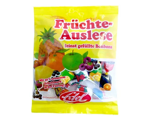 Eduard Edel Süßigkeit, Edel Früchte Auslese feinste gefüllte Bonbons einzeln gewickelt 120g