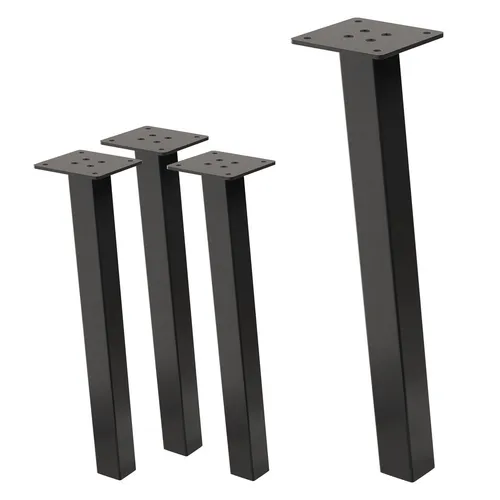 ML-Design 4er Set Tischbeine schräg 42 cm - Möbelfüße aus pulverbeschichtetem Stahl, hohe Tragfähigkeit bis 500 kg, ideal für DIY-Projekte und vielseitig einsetzbar in modernem Design.