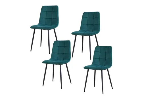 HTI-Living Esszimmerstuhl Mesa Velvet 4er-Set - Elegante Esszimmerstühle aus grünem Samt, ideal für stilvolle Innenräume. Jedes Set besteht aus 4 Stühlen mit hoher Belastbarkeit von bis zu 120 kg.