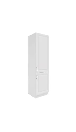 Küchen Hochschrank 60 cm Stilo Weiss – Praktischer Stauraum für Ihre Küche - Einbauküchen-Komponenten mit zwei Türen, fünf Böden und variablen Fächern – ideal für optimalen Stauraum und flexible Nutzung in Ihrer Küche.